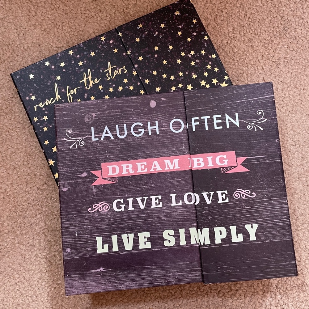 NWOT Set of 2 Office School Preppy Celestial Work Sticky Note Planner Notebook